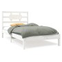 Estructura de cama madera maciza de pino blanca 90x200 cm de vidaXL, Camas y somieres - Ref: Foro24-3105651, Precio: 96,79 €,...