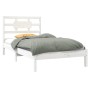 Estructura de cama madera maciza de pino blanca 90x200 cm de vidaXL, Camas y somieres - Ref: Foro24-3105651, Precio: 96,79 €,...