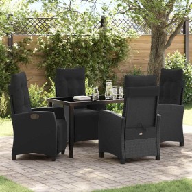 Conjunto de Comedor de Jardín 5 pcs Negro ratán sintético en Sillas de jardín | Comprar online en Foru.es