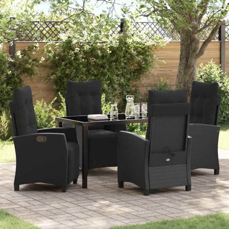 Conjunto de Comedor de Jardín 5 pcs Negro ratán sintético en Sillas de jardín | Comprar online en Foru.es