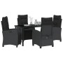 Conjunto de Comedor de Jardín 5 pcs Negro ratán sintético en Sillas de jardín | Comprar online en Foru.es