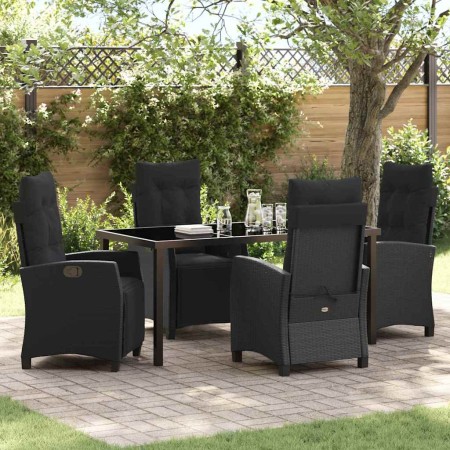 Conjunto de Comedor de Jardín 5 pcs Negro ratán sintético en Sillas de jardín | Comprar online en Foru.es