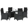 Conjunto de Comedor de Jardín 5 pcs Negro ratán sintético en Sillas de jardín | Comprar online en Foru.es