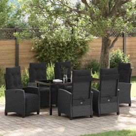 Conjunto de Comedor de Jardín 7 pcs Negro ratán sintético en Sillas de jardín | Comprar online en Foru.es
