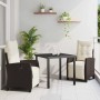 Conjunto de Comedor de Jardín 3 pcs Marrón ratán sintético en Sillas de jardín | Comprar online en Foru.es