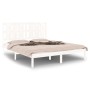 Estructura de cama madera maciza blanca King Size 150x200 cm de vidaXL, Camas y somieres - Ref: Foro24-3105606, Precio: 146,3...