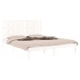 Estructura de cama madera maciza blanca King Size 150x200 cm de vidaXL, Camas y somieres - Ref: Foro24-3105606, Precio: 146,3...