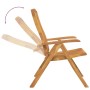 Sillas de jardín reclinables y cojines 4 uds madera maciza teca de vidaXL, Sillas de jardín - Ref: Foro24-3196463, Precio: 66...
