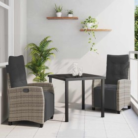 Conjunto de Comedor de Jardín 3 pcs Gris ratán sintético en Sillas de jardín | Comprar online en Foru.es