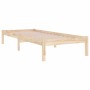 Estructura de cama madera maciza de pino 90x200 cm de vidaXL, Camas y somieres - Ref: Foro24-3105650, Precio: 83,55 €, Descue...