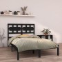Estructura de cama de madera maciza negra 140x190 cm de vidaXL, Camas y somieres - Ref: Foro24-3105649, Precio: 168,55 €, Des...