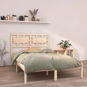 Solid pine wood bed frame 120x200 cm by vidaXL, Beds and slatted bases - Ref: Foro24-3105660, Price: 112,53 €, Discount: %