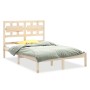 Estructura de cama madera maciza de pino 120x200 cm de vidaXL, Camas y somieres - Ref: Foro24-3105660, Precio: 114,22 €, Desc...