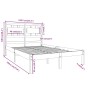 Estructura de cama de madera maciza negra 140x190 cm de vidaXL, Camas y somieres - Ref: Foro24-3105649, Precio: 168,55 €, Des...