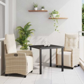 Conjunto de Comedor de Jardín 3 pcs Beige ratán sintético en Sillas de jardín | Comprar online en Foru.es