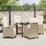 Conjunto de Comedor de Jardín 5 pcs Beige ratán sintético en Sillas de jardín | Comprar online en Foru.es