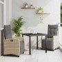 Conjunto de Comedor de Jardín 3 pcs Beige ratán sintético en Sillas de jardín | Comprar online en Foru.es