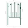 Puerta de valla con picos acero verde 100x125 cm de vidaXL, Puertas de jardín - Ref: Foro24-146394, Precio: 161,96 €, Descuen...