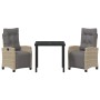 Conjunto de Comedor de Jardín 3 pcs Beige ratán sintético en Sillas de jardín | Comprar online en Foru.es