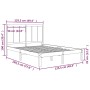 Estructura cama madera doble pequeña maciza de pino 120x190 cm de vidaXL, Camas y somieres - Ref: Foro24-3105700, Precio: 120...