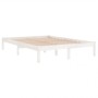 Estructura de cama madera maciza blanco 200x200 cm de vidaXL, Camas y somieres - Ref: Foro24-3105686, Precio: 143,13 €, Descu...