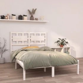 Solid white pine wood bed frame 120x200 cm by vidaXL, Beds and slatted bases - Ref: Foro24-3105661, Price: 118,75 €, Discount: %