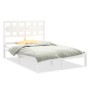 Estructura de cama madera maciza de pino blanca 120x200 cm de vidaXL, Camas y somieres - Ref: Foro24-3105661, Precio: 123,15 ...