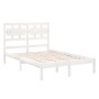 Estructura de cama madera maciza de pino blanca 120x200 cm de vidaXL, Camas y somieres - Ref: Foro24-3105661, Precio: 123,15 ...