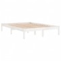 Estructura de cama madera maciza de pino blanca 120x200 cm de vidaXL, Camas y somieres - Ref: Foro24-3105661, Precio: 123,15 ...