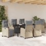 Conjunto de Comedor de Jardín 7 pcs Beige ratán sintético en Sillas de jardín | Comprar online en Foru.es