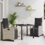 Conjunto de Comedor de Jardín 3 pcs Gris Claro ratán sintético en Sillas de jardín | Comprar online en Foru.es