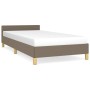 Estructura de cama con cabecero de tela gris taupe 80x200 cm de vidaXL, Camas y somieres - Ref: Foro24-347371, Precio: 89,84 ...