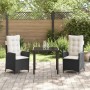 Conjunto de Comedor de Jardín 3 pcs Negro ratán sintético en Sillas de jardín | Comprar online en Foru.es