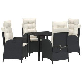 Conjunto de Comedor de Jardín 5 pcs Negro ratán sintético en Sillas de jardín | Comprar online en Foru.es