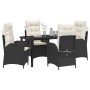 Conjunto de Comedor de Jardín 5 pcs Negro ratán sintético en Sillas de jardín | Comprar online en Foru.es