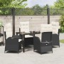 Conjunto de Comedor de Jardín 5 pcs Negro ratán sintético en Sillas de jardín | Comprar online en Foru.es