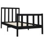 Estructura de cama madera maciza de pino negro 100x200 cm de vidaXL, Camas y somieres - Ref: Foro24-3106697, Precio: 131,68 €...