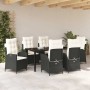 Conjunto de Comedor de Jardín 7 pcs Negro ratán sintético en Sillas de jardín | Comprar online en Foru.es