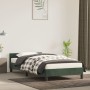 Estructura cama con cabecero terciopelo verde oscuro 90x190 cm de vidaXL, Camas y somieres - Ref: Foro24-347546, Precio: 91,6...