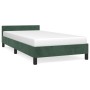 Estructura cama con cabecero terciopelo verde oscuro 90x190 cm de vidaXL, Camas y somieres - Ref: Foro24-347546, Precio: 91,6...
