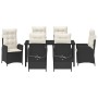Conjunto de Comedor de Jardín 7 pcs Negro ratán sintético en Sillas de jardín | Comprar online en Foru.es