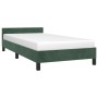 Estructura cama con cabecero terciopelo verde oscuro 90x190 cm de vidaXL, Camas y somieres - Ref: Foro24-347546, Precio: 91,6...