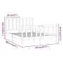 Solid white pine wood bed frame 140x190 cm by vidaXL, Beds and slatted bases - Ref: Foro24-3106684, Price: 134,16 €, Discount: %