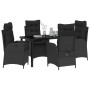 Conjunto de Comedor de Jardín 5 pcs Negro ratán sintético en Sillas de jardín | Comprar online en Foru.es