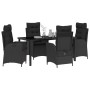 Conjunto de Comedor de Jardín 5 pcs Negro ratán sintético en Sillas de jardín | Comprar online en Foru.es