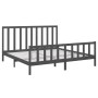 Estructura de cama de madera maciza de pino gris 200x200 cm de vidaXL, Camas y somieres - Ref: Foro24-3106725, Precio: 171,12...