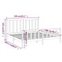 Estructura de cama de madera maciza de pino gris 200x200 cm de vidaXL, Camas y somieres - Ref: Foro24-3106725, Precio: 171,12...