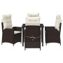 Conjunto de Comedor de Jardín 5 pcs Marrón ratán sintético en Sillas de jardín | Comprar online en Foru.es