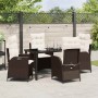 Conjunto de Comedor de Jardín 5 pcs Marrón ratán sintético en Sillas de jardín | Comprar online en Foru.es