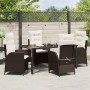 Conjunto de Comedor de Jardín 5 pcs Marrón ratán sintético en Sillas de jardín | Comprar online en Foru.es